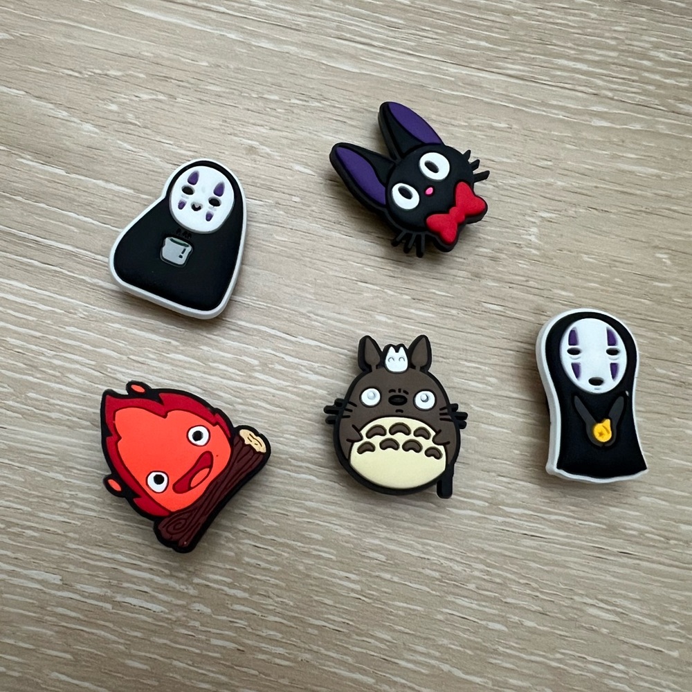 5 pcs Studio Ghibli Decoration Anime Shoe Charms Cute Sandals Accessories
